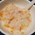 4double5's cooksnap of when they made 離乳食中期☆ホワイトソースでドリア風お粥.