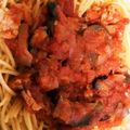 ねこのガストン's cooksnap of when they made 茄子たっぷり☆トマトパスタ.