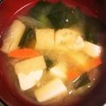 ムーミン☆ママ's cooksnap of when they made 英太パパ味噌汁その②〜わかめと豆腐編〜.