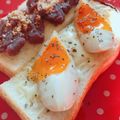 928るびすけ☆☆'s cooksnap of when they made ゆで卵のチーズ柚子胡椒トースト.