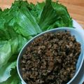 桜月❀咲良mommy's cooksnap of when they made ひき肉のレタス包み.