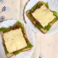 ふたごゆき's cooksnap of when they made ☘ミートソースチーズトースト☘.