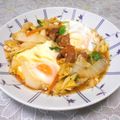 ＠迷子＠'s cooksnap of when they made ◆焼き鳥缶de巣ごもり卵の白菜煮◆.