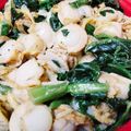 anzusmap's cooksnap of when they made ベビーホタテとほうれん草のレンジ蒸し.