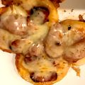はな923's cooksnap of when they made お餅で作れる☆簡単モチピザ.
