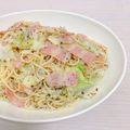 maaanyan's cooksnap of when they made ☆ベーコンとキャベツゆかりパスタ☆.