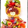 ☆ミルミル's cooksnap of when they made そぼろdeアフロちゃん＊キャラ弁.