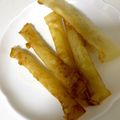 がんこママ♪'s cooksnap of when they made 春巻きの皮包のコーンとチーズスティック.