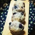 虹色♪︎ちゅーりっぷ's cooksnap of when they made ＨＭ♪ブルーベリークリームスコーン.