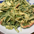 akichou's cooksnap of when they made 水菜ときゅうりとかにかまのツナマヨサラダ.