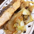 卵せんべい's cooksnap of when they made フライパンで簡単☆鮭のちゃんちゃん焼き.