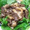 さとみわ's cooksnap of when they made ピリ辛！牛肉としめじの炒め物.