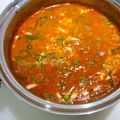 マダムカフェ♡'s cooksnap of when they made 辛ラーメンで桝元のトマト辛麺風ラーメン.