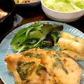 はるちゃん＊けいくん's cooksnap of when they made 柔らか鶏むね肉の天ぷら。大葉★とり天.