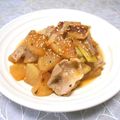 ＠迷子＠'s cooksnap of when they made 短時間でこく旨★焼き葱大根と豚バラの煮物.