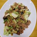 ☆hiroppy☆'s cooksnap of when they made 牛肉とキャベツの中華味噌炒め.