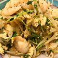 ウマナミ's cooksnap of when they made 黄金トリオ☆豆苗と卵とエビの炒めもの.