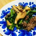 ジュスカ's cooksnap of when they made ぶなしめじ春菊牛肉のオイスターソース炒め.