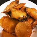 メルエム★★'s cooksnap of when they made 圧力鍋で手羽先大根の甘辛煮.