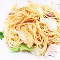 chie．co's cooksnap of when they made 鶏肉と白菜の和風スパゲッティ.