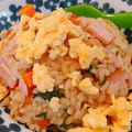 めぐおママ's cooksnap of when they made 早炊き２２分☆炊飯器deエビチャーハン.