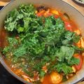 クックパッドごはん部's cooksnap of when they made ケールとチキンときのこたっぷりのトマト鍋.
