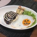 かのんママン's cooksnap of when they made 秋のロコモコ弁当☆ハロウィンキャラ弁.