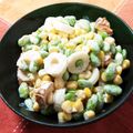 平野由南（ひらのゆな's cooksnap of when they made ちくわと枝豆コーンのマヨあえ.