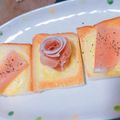 Rina☻'s cooksnap of when they made 生ハムでチーズトースト.
