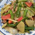 クックきぬさーや's cooksnap of when they made ハヤトウリの豚バラ炒め.