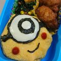 魔女キキ's cooksnap of when they made 簡単♪ミニオンズ♪オムライス♪キャラ弁.