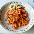 ☆ひなたmama☆'s cooksnap of when they made 半熟玉子のっけ キムチ炒飯.