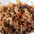 とらママりん's cooksnap of when they made 牛肉でごぼうれんこんきのこの甘辛煮.