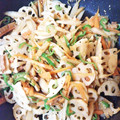 aoyuzu's cooksnap of when they made レンコンとさつま揚げのきんぴら風.