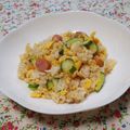 和☆2049's cooksnap of when they made 【 胡瓜とウインナーの炒飯♪】.