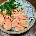 ☆さぶ☆☆'s cooksnap of when they made 釜揚げしらすと鮭フレークの丼.