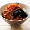 あーこ姐's cooksnap of when they made 鮭フレーク納豆でごはんですよ☝朝食おかず.