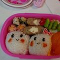 クックJIO4Q8☆'s cooksnap of when they made ほのぼの～おにぎり☆キャラ弁.