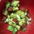 ぶあぁ's cooksnap of when they made アボカドとトマトのわさび醤油和え.