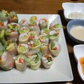 野菜係's cooksnap of when they made 海老アボカド、チキンの簡単チーズ生春巻き.