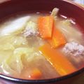 はなだりん's cooksnap of when they made 肉団子と白菜の味噌汁.