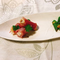 yesmama's cooksnap of when they made 梨や林檎で生ハム巻き♪バルサミコソース.