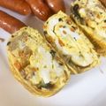 67luna's cooksnap of when they made ぱぱっともう一品！ひじきの煮物入り卵焼き.