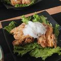 あず7225's cooksnap of when they made 鶏肉の竜田揚げ★大根おろし乗せ.