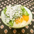 龍青空ママ's cooksnap of when they made 卵かけ御飯に塩もみキュウリとしらす☆.