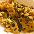 JHmommy's cooksnap of when they made 蓮根とピーマンの香味挽き肉炒め♪.
