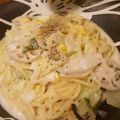 kaokaona's cooksnap of when they made 鶏と白菜のチーズクリームスパゲティー.