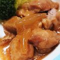 みき☆ハチ's cooksnap of when they made 簡単ヘルシー♪鶏胸肉てり焼き玉ねぎソース.