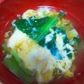 ÿuuka☆212's cooksnap of when they made 小松菜と卵の味噌汁♪卵ふんわり♪.
