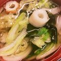 ぷりっこ警備会社's cooksnap of when they made 白菜・カニかま･わかめのすまし汁.